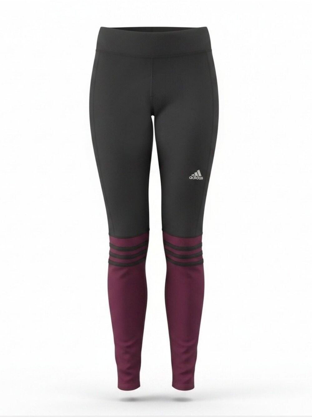 Adidas Response Women's Black and Plum Performance Leggings Size Small